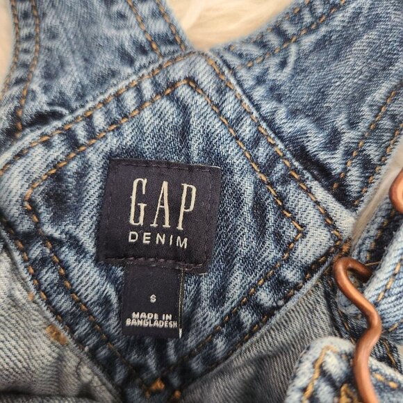 Gap Girls Overalls Size Small Distressed Denim Jeans Pants - Picture 6 of 10